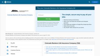 Colorado Bankers Life Insurance Company: Login, Bill Pay, Customer ...