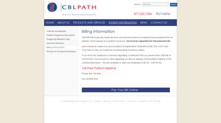 Billing Information - CBLPath
