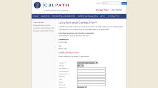 Contact Us - CBLPath