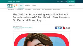 The Christian Broadcasting Network (CBN) Airs Superbook® on ABC ...