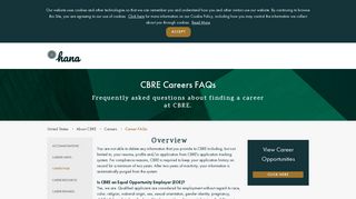CBRE Careers FAQs | Hana