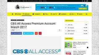CBS All Access Premium Account March 2017 - Free Premium