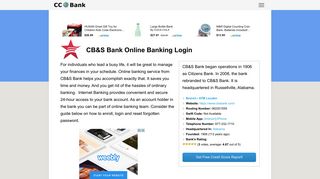 CB&S Bank Online Banking Login - CC Bank