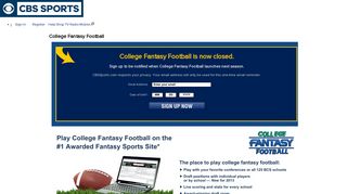 College Fantasy Football - CBS Sports