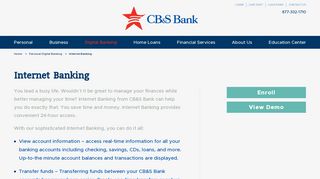 Internet Banking | CB&S Bank
