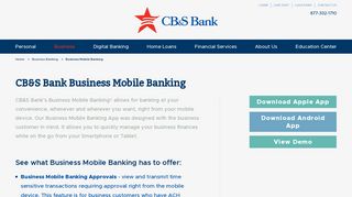 Business Mobile Banking | CB&S Bank (Russellville, AL)