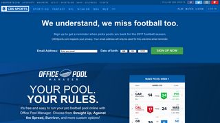 Football Office Pool Manager - CBSSports.com
