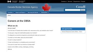 Careers at the CBSA