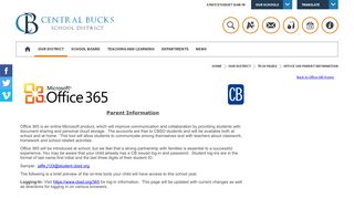 Tech Pages / Office 365 Parent Information