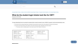 What do the student login tickets look like for CBT? – Computer Based ...