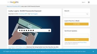 Leaky Logins: 50000 Passwords Exposed - CBT Nuggets