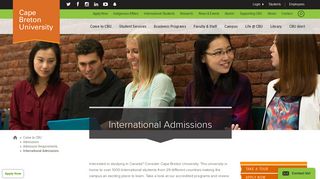 International Admissions | Cape Breton University