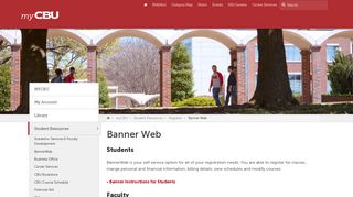 Banner Web • Self Service Registration | CBU
