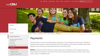 CBU | Payments - Christian Brothers University