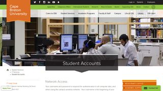 Student Accounts | Cape Breton University