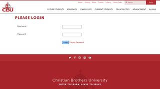 Login - Christian Brothers University
