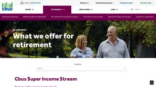 Superannuation income stream for retirement | Cbus Super