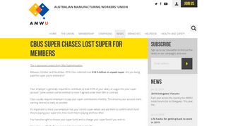 Cbus Super chases lost super for members - Australian Manufacturing ...