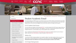 Student Academic Email - Community College of Allegheny County