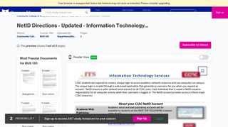 NetID Directions - Updated - Information Technology Services CCAC ...