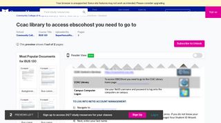 CCAC Library To access EBSCOhost you need to go to the CCAC ...