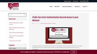 CCaRe Two Factor Authentication Secured Access to your Network ...