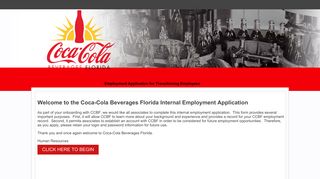 Coca-Cola Beverages Florida Internal Employment Application