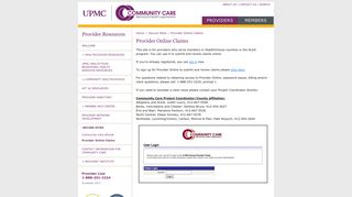 Provider Online Claims - Community Care Behavioral Health