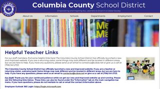 Helpful Teacher Links - Columbia County Schools