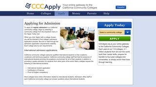 Applying for Admission | CCCApply
