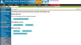 my account - Contra Costa County Library