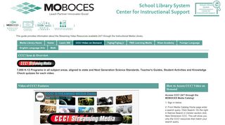 CCC! Video on Demand - Streaming Video Resources - CIS/SLS Web ...