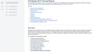 CCCApply 2017 Annual Report - CCCApply Public Documentation ...