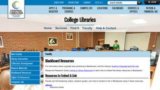 Blackboard Resources, Faculty - Library, CCCC - Central Carolina ...