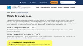 Updates to Canvas Login Updates to Canvas Login New CCCID ...