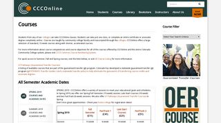 Courses - Colorado Community Colleges Online