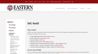 ENC NetID - Eastern Nazarene College