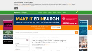 Real Training (Education) Masters Degrees - Find A Masters