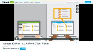 Wolters Kluwer - CCH iFirm Client Portal on Vimeo