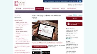 Welcome to your Personal Member Portal | CCHP Health Plan
