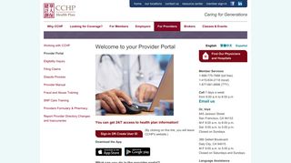 Welcome to your Provider Portal | CCHP Health Plan