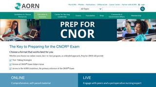 AORN Education - Prep for CNOR Online Course and Live Event ...