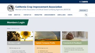 Members Login | California Crop Improvement Association