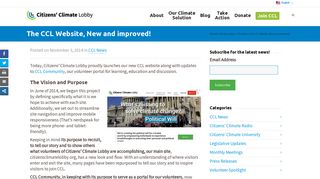 The CCL Website, New and Improved! - Citizens' Climate Lobby