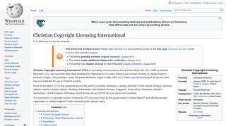 Christian Copyright Licensing International - Wikipedia