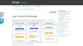 Login - Camp & Class Manager - Customer Support - ACTIVE Network