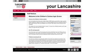 Secure Login - Lancashire Children's Centres