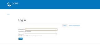 CCMS: Log in