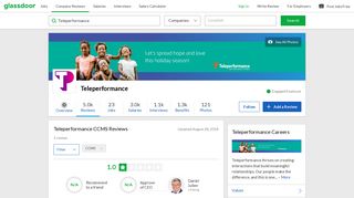 Teleperformance CCMS Reviews | Glassdoor
