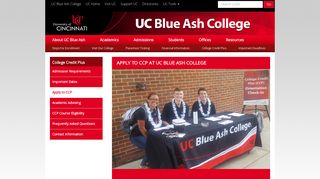 Apply to CCP at UC Blue Ash College, University of Cincinnati